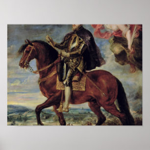 Philip II som krönas av seger, 1628 Poster