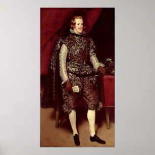 Philip IV av Spanien i Brown och Silver Poster