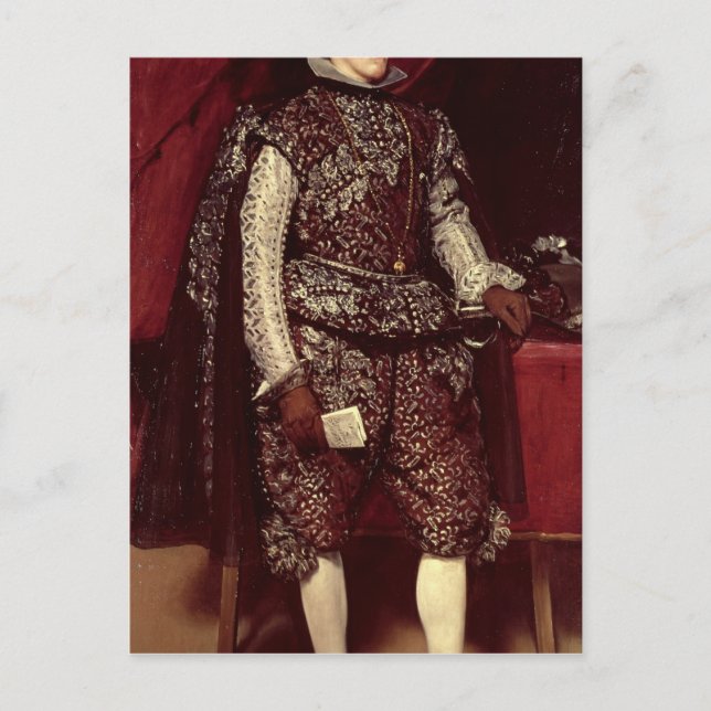 Philip IV av Spanien i Brown och Silver Vykort (Framsida)