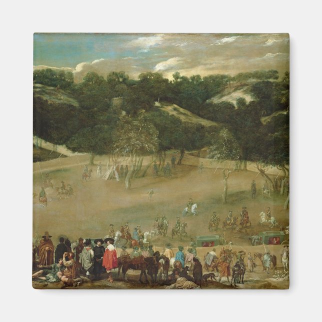 Philip IV Hunting Vild Boar , c.1632-7 Magnet (Framsidan)