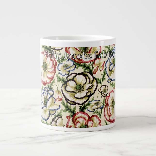 Philip Jacobs Fabric Banded Poppy Mugg Jumbo Mugg (Framsidan)
