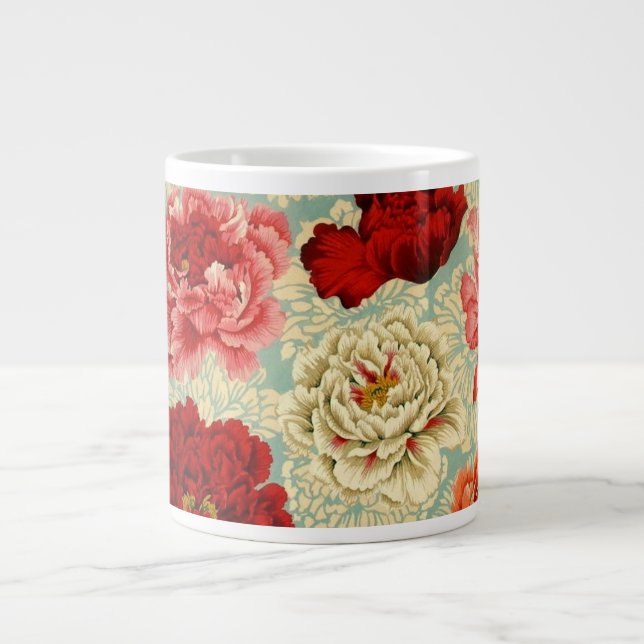 Philip Jacobs Fabric "Brocade Peony" Mugg Jumbo Mugg (Framsidan)