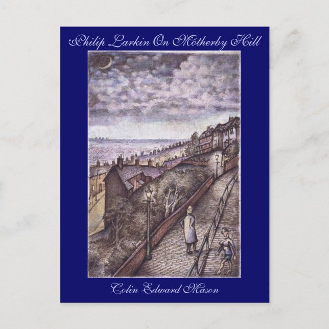 Philip Larkin On Motherby Backe Art Postcard Vykort (Framsida)