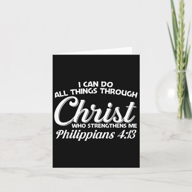 Philipans 4 13 I Can Do All Things Through Christ  Kort (Framsida)