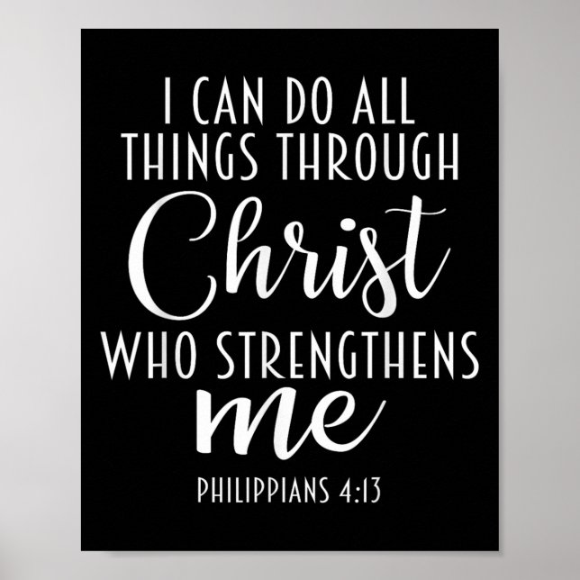 Philipans 4_13 Jesus _ I Can Do All Things Through Poster (Framsidan)