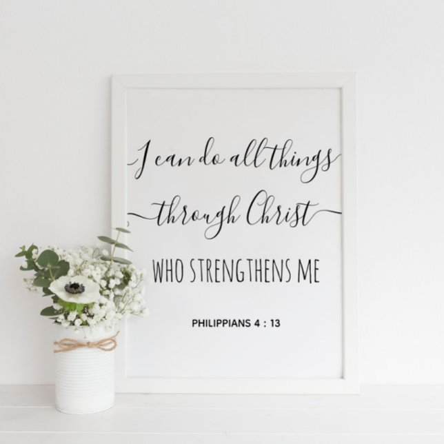 Philipians 4: 13 enkel kristen citat poster (Skapare uppladdad)