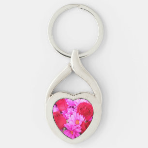 Philippa Twisted Heart Silverfärgad Nyckelring