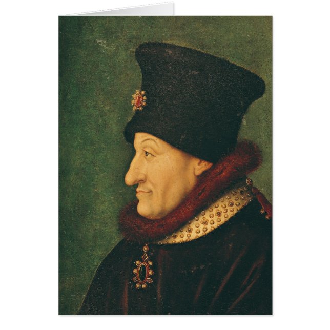 Philippe av frankrikehertigen av Burgundy Hälsningskort (Framsidan)