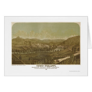 Philippi panorama- karta för WV - 1861 Hälsningskort