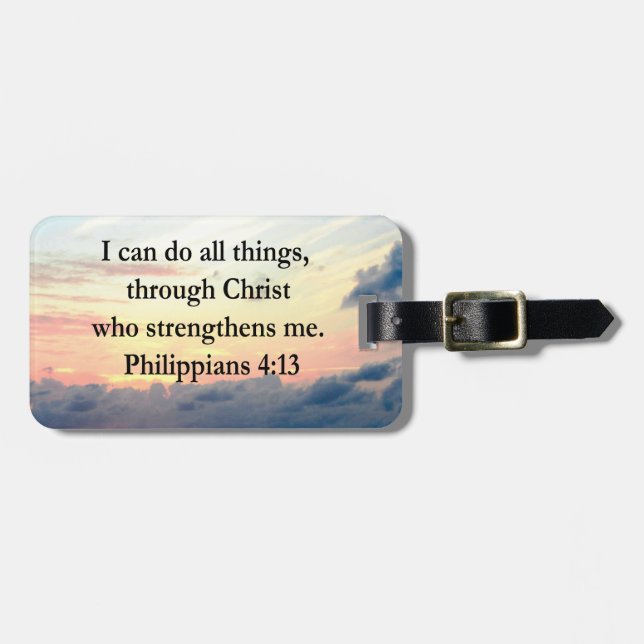 PHILIPPIANER 4:13 SUNRISE DESIGN BAGAGEBRICKA (Horisontell Framsida)