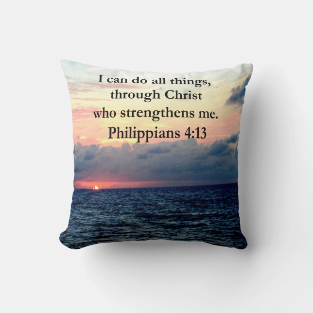 PHILIPPIANER 4:13 SUNRISE DESIGN KUDDE (Framsida)
