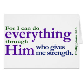 Philippians4:13 Hälsningskort