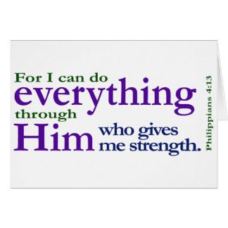 Philippians4:13 Hälsningskort