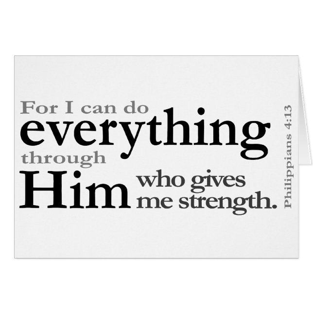 Philippians4:13 Hälsningskort (Framsidan Horizontal)