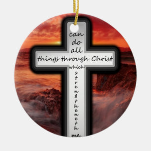 Philippians4:13 Julgransprydnad Keramik