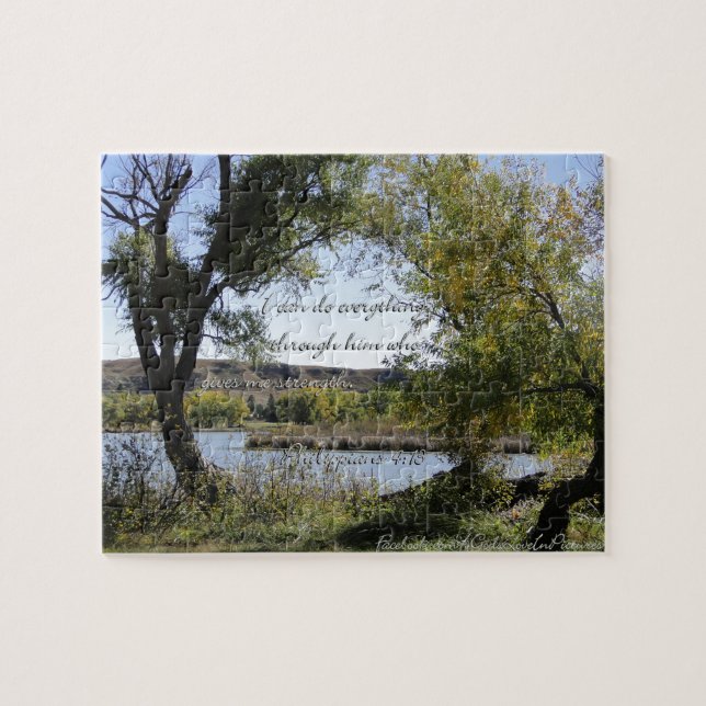 Philippians4:13 kan jag göra allt till och med pussel (Horisontell)