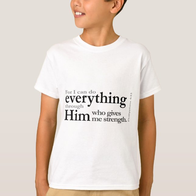 Philippians4:13 T Shirt (Framsida)