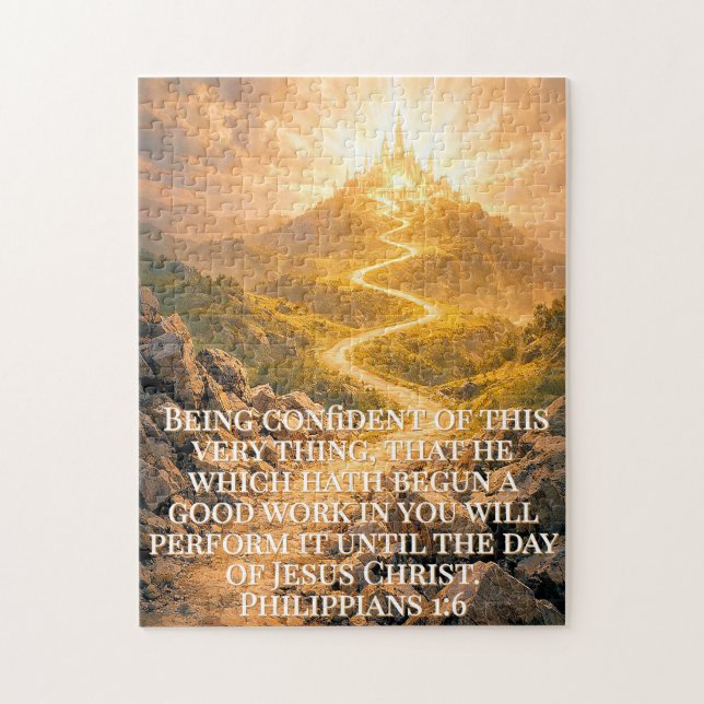 Philippians 1:6 Jigsaw Puzzle Pussel (Vertikal)