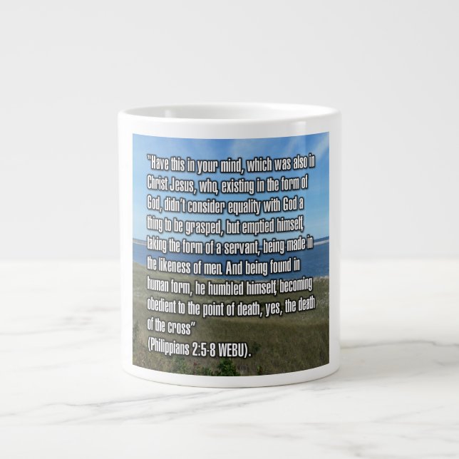 Philippians 2:5-8 WEBU Mug Jumbo Mugg (Framsidan)