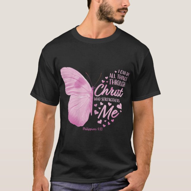 Philippians 413 Christian Bible Verse Gifts Women  T Shirt (Framsida)
