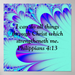 philippians 413 för bibelverseaffisch poster