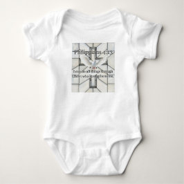 Philippians 4:13 Bible Verse Baby Bodysuit T Shirt