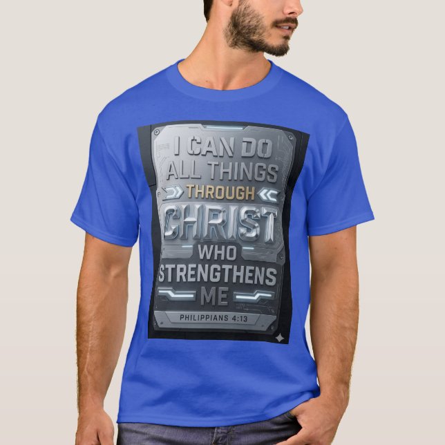 Philippians 4:13 Christian T-Shirt  (Framsida)