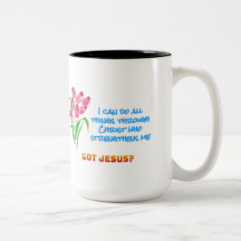 Philippians 4:13 Mug Två-Tonad Mugg