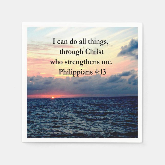 PHILIPPIANS 4:13 PAPPERSSERVETT (Framsidan)