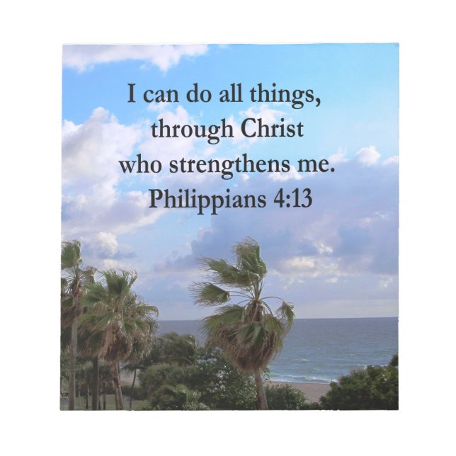 PHILIPPIANS 4:13 PRAYER ANTECKNINGSBLOCK (Framsida)