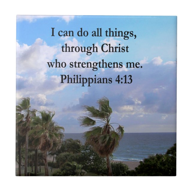 PHILIPPIANS 4:13 PRAYER KAKELPLATTA (Framsidan)