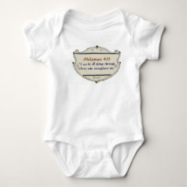Philippians 4:13 Shield Baby Bodysuit T Shirt