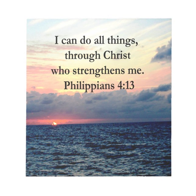 PHILIPPIANS 4:13 SUNRISE DESIGN ANTECKNINGSBLOCK (Framsida)
