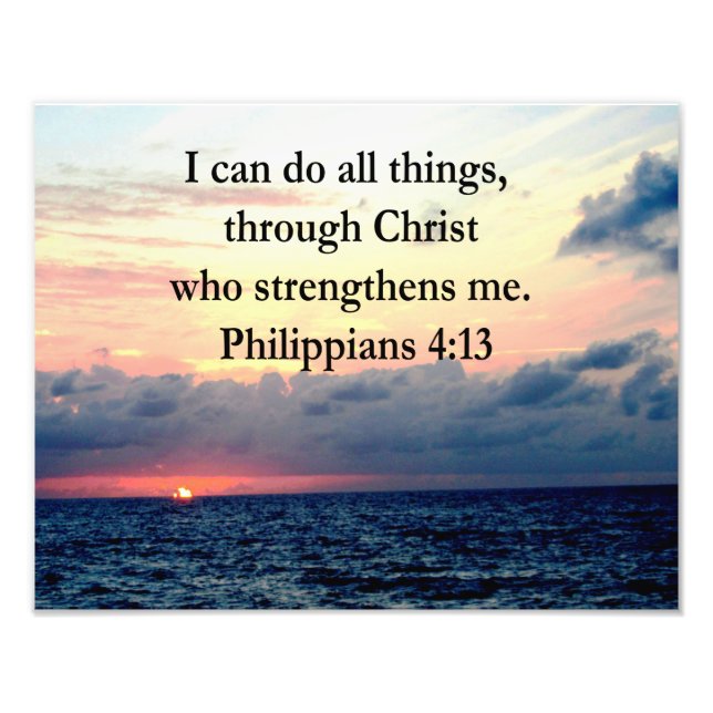 PHILIPPIANS 4:13 SUNRISE DESIGN FOTOTRYCK (Framsidan)