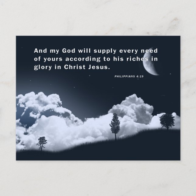 PHILIPPIANS 4:19 VYKORT (Framsida)