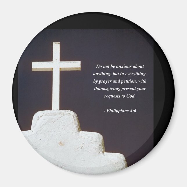 PHILIPPIANS 4:6 Bibelverse Magnet (Framsidan)