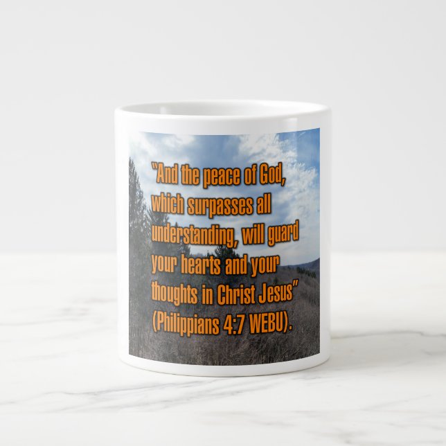 Philippians 4:7 WEBU Mug Jumbo Mugg (Framsidan)
