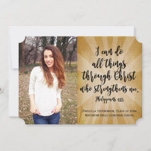 Philippians Christian Bible Verse Photo Studenten Inbjudningar