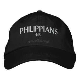 PHILIPPIANS gotGod316.com 4:13 Ylle Broderad Keps