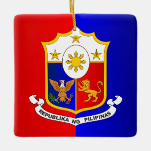 Philippine COA Julgransprydnad Keramik