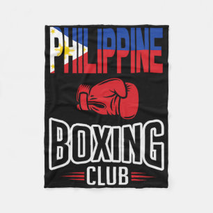 Philippine Flagga Boxing Klubb Filipino Pinoy Fleecefilt