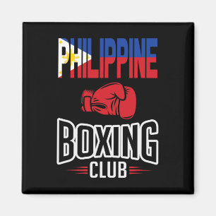 Philippine Flagga Boxing Klubb Filipino Pinoy Magnet