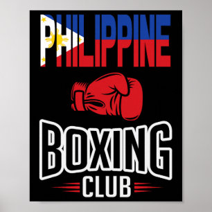 Philippine Flagga Boxing Klubb Filipino Pinoy Poster