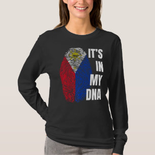 Philippine Flagga Dna Fingerprint Filippinerna T Shirt