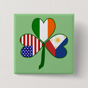 Philippine Flagga Shamrock Knapp