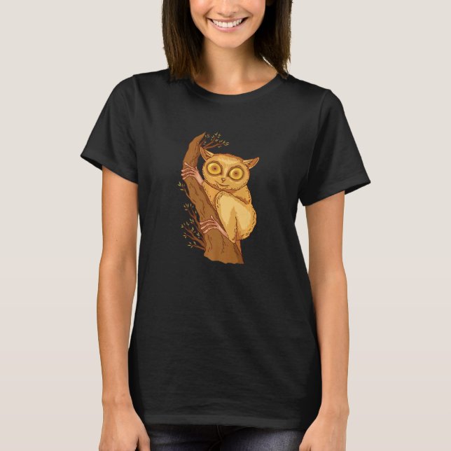 Philippine Tarsier Bohol Tarsier Monkey Ansikte Ta T Shirt (Framsida)