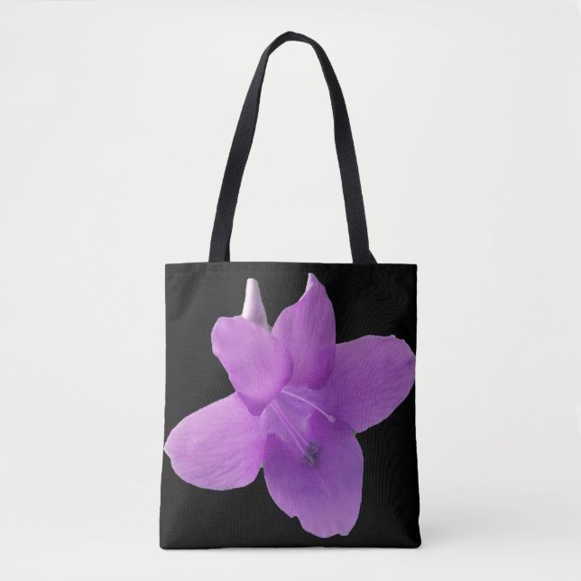 Philippine Violet on black tote bag Tygkasse (Framsida)