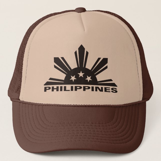 Philippines anpassningsbarlogotyp truckerkeps (Framsida)