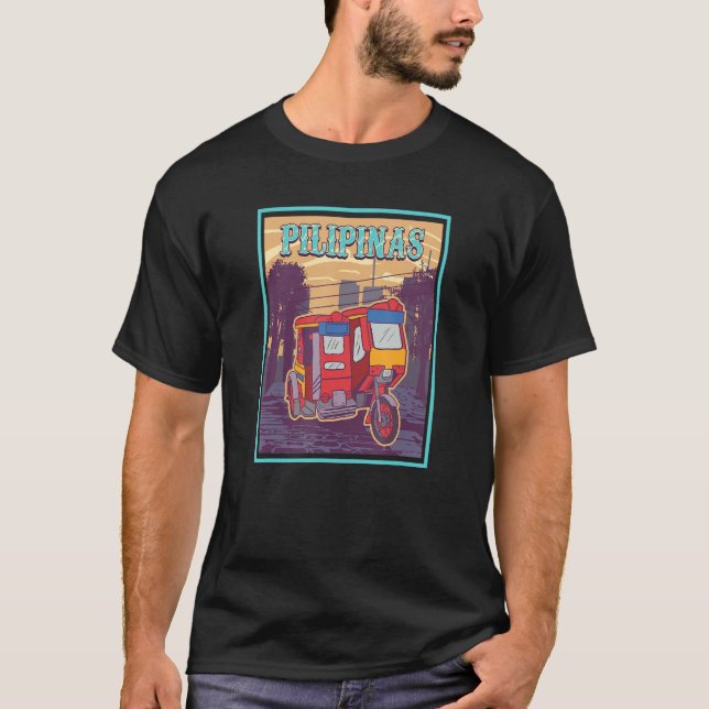 Philippines Filipino Bus Transportation Car Mabuha T Shirt (Framsida)