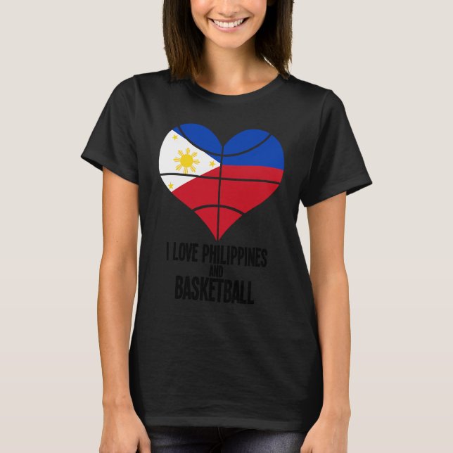 Philippines Filipino Sport Basketball Basket Ball  T Shirt (Framsida)